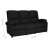 3-osobowa sofa rozkładana, czarna, tapicerowana tkaniną