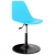 Obrotowe krzesła stołowe, 2 szt., niebieskie, PP