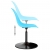 Obrotowe krzesła stołowe, 2 szt., niebieskie, PP