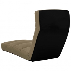 Składane krzesło podłogowe, cappuccino, sztuczna skóra
