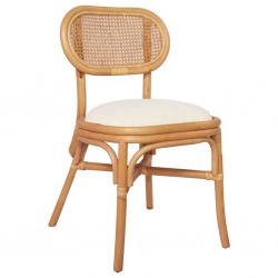 Krzesła stołowe, 2 szt., lniane