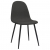 Krzesła stołowe, 4 szt., 45x54,5x87 cm, czarne, ekoskóra