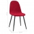 Krzesła stołowe, 2 szt., winna czerwień, obite aksamitem