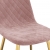 Krzesła stołowe, 2 szt., różowe, obite aksamitem