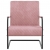 Krzesło wspornikowe, różowe, obite aksamitem