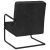 Krzesło wspornikowe, czarne, obite aksamitem