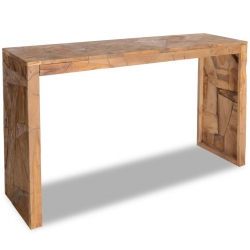 Stolik konsolowy, 110 x 35 x 75 cm, lite drewno tekowe