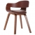 Krzesło stołowe, brązowe, gięte drewno i sztuczna skóra