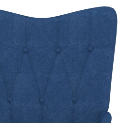 Fotel, niebieski, obity tkaniną