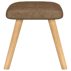 Fotel z podnóżkiem, taupe, obity tkaniną