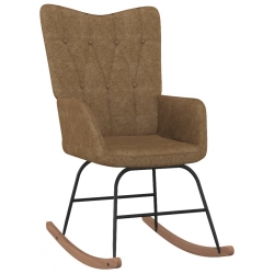 Fotel bujany, kolor taupe, tapicerowany tkaniną