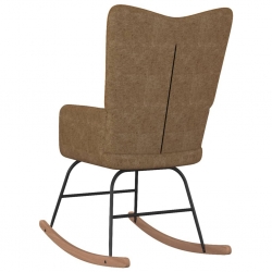 Fotel bujany, kolor taupe, tapicerowany tkaniną