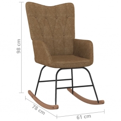 Fotel bujany, kolor taupe, tapicerowany tkaniną