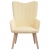 Fotel, kremowy, tapicerowany aksamitem