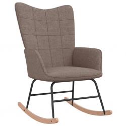 Fotel bujany, kolor taupe, tapicerowany tkaniną