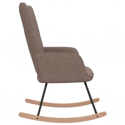 Fotel bujany, kolor taupe, tapicerowany tkaniną
