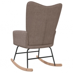 Fotel bujany, kolor taupe, tapicerowany tkaniną