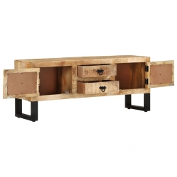 Szafka pod telewizor, 110x30x45 cm, surowe drewno mango
