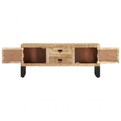 Szafka pod telewizor, 110x30x45 cm, surowe drewno mango