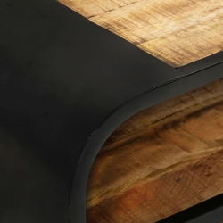 Szafka pod TV, 90x30x48 cm, surowe drewno mango