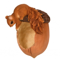 Esschert Design Karmnik wiszący, wiewiórka i żołądź, 14,2x10,8x20,1 cm