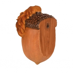 Esschert Design Karmnik wiszący, wiewiórka i żołądź, 14,2x10,8x20,1 cm