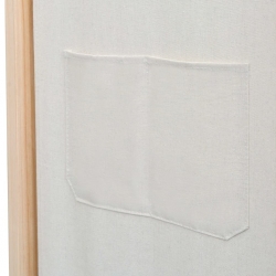 Parawan 3-panelowy, szary, 120x170x4 cm, tkanina