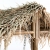 2-osobowa huśtawka ogrodowa z bambusa i liści palmy, 202 cm