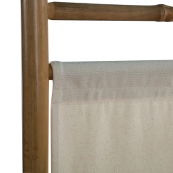 5-panelowy składany parawan z bambusowa i płótna, 200 cm