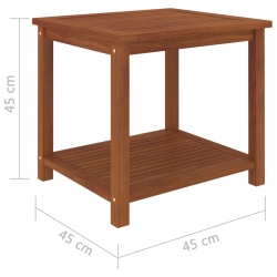 Stolik boczny z litego drewna akacjowego, 45 x 45 x 45 cm