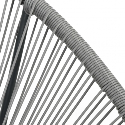 Bujane krzesło ogrodowe, szare, rattan PE