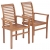 Sztaplowane krzesła do jadalni, 2 szt., lite drewno tekowe
