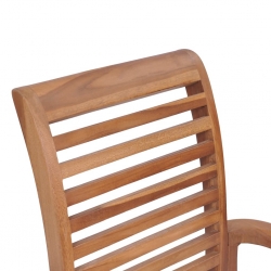 Sztaplowane krzesła do jadalni, 4 szt., lite drewno tekowe