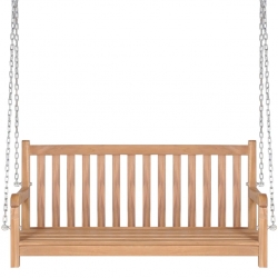 Huśtawka ogrodowa, lite drewno tekowe, 120x60x57,5 cm, brązowa