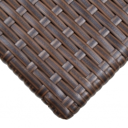 Stolik kawowy, brązowy, 70x40x38 cm, polirattan