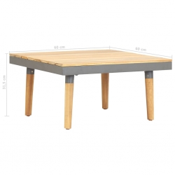 Ogrodowy stolik kawowy, 60x60x31,5 cm, lite drewno akacjowe