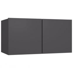 Szafki wiszące pod TV, szare, 60x30x30 cm