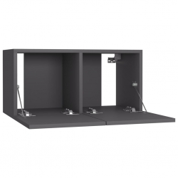 Szafki wiszące pod TV, szare, 60x30x30 cm