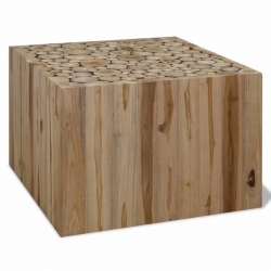Stolik kawowy z drewna tekowego, 50 x 50 x 35 cm
