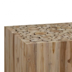 Stolik kawowy z drewna tekowego, 50 x 50 x 35 cm