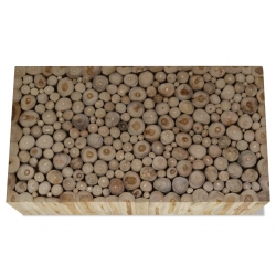 Stolik kawowy z drewna tekowego, 90 x 50 x 35 cm