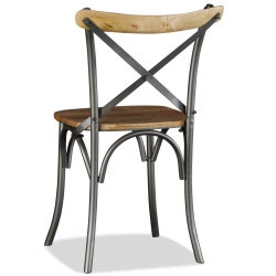 Krzesła stołowe, 2 szt., lite drewno mango