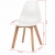 Krzesła stołowe, 4 szt., białe, plastik