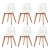 Krzesła stołowe, 6 szt., białe, plastik