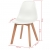 Krzesła stołowe, 6 szt., białe, plastik