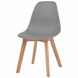 Krzesła stołowe, 2 szt., szare, plastik