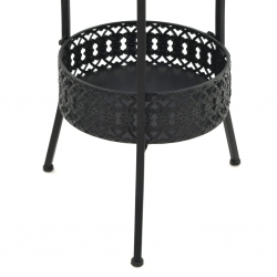 Stolik barowy, czarny, 40 x 70 cm, metalowy