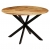 Stół jadalniany, surowe drewno mango i stal, 120 x 77 cm