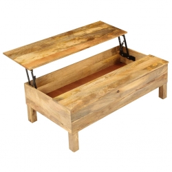 Stolik kawowy z litego drewna mango, 110 x 55 x 35 cm