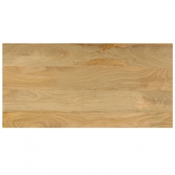 Stolik kawowy, 100x50x35 cm, lite drewno mango i stal